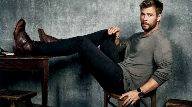 Starring in a new photo shoot, Chris Hemsworth links up with Men's Journal.