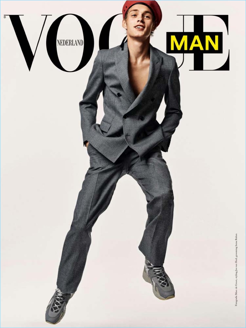 Dani Van de Water covers the latest issue of Vogue Man Netherlands.