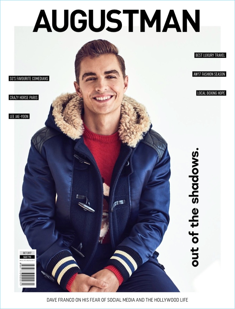 Dave Franco covers the October 2017 issue of August Man.