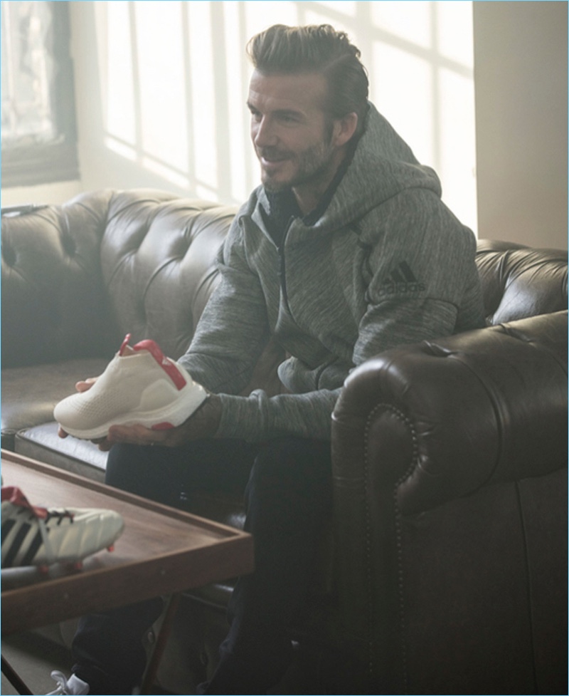 Soccer icon David Beckham works with Adidas on a new collaboration.