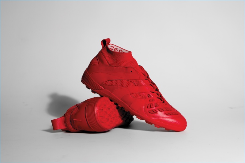 Red Adidas x David Beckham capsule collection sneakers