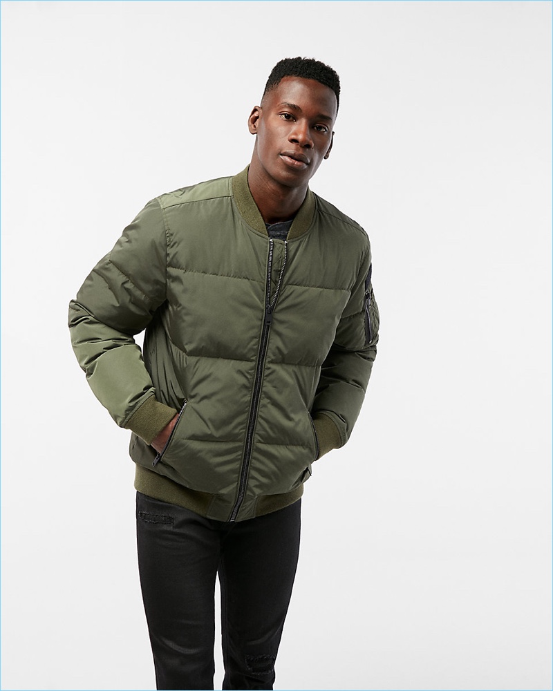 Express Bomber Puffer Coat