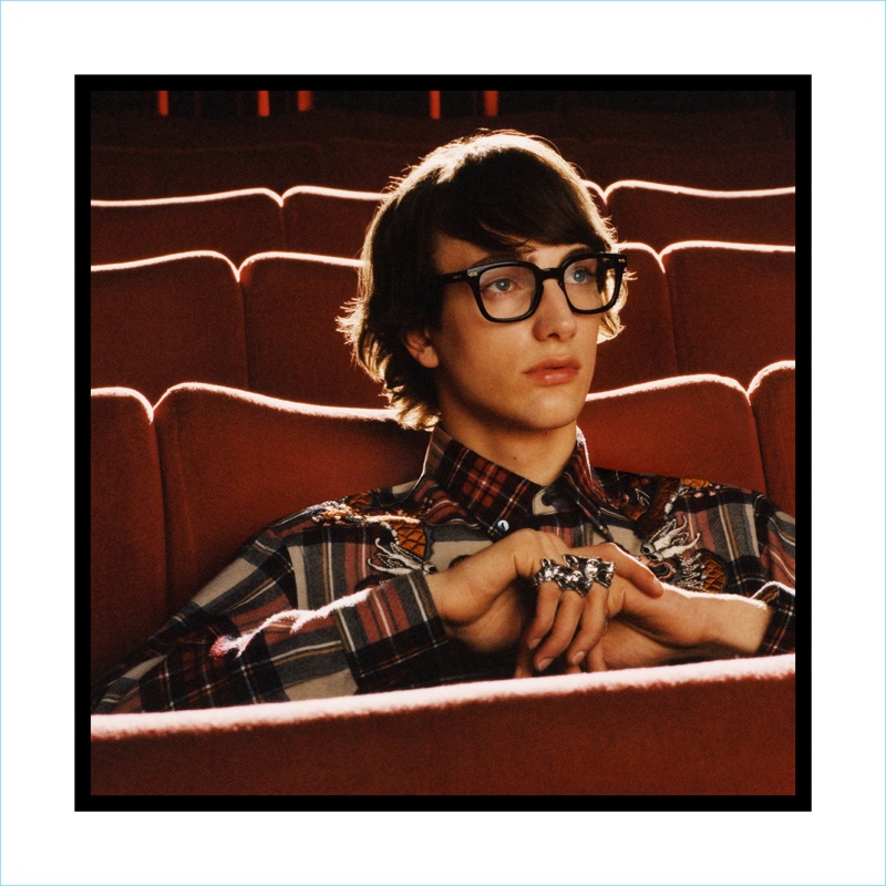 Gucci enlists Thomas Riguelle as the star of its fall-winter 2017 campaign.