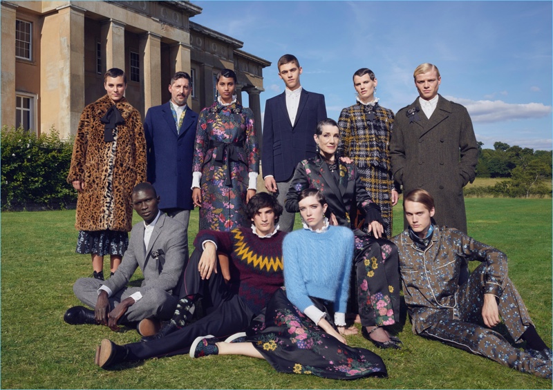 Michal Pudelka photographs his spin on the family portrait for the ERDEM x H&M campaign.