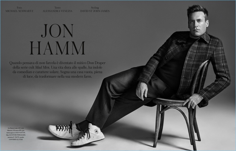 Michael Schwartz photographs Jon Hamm for Icon Panorama.