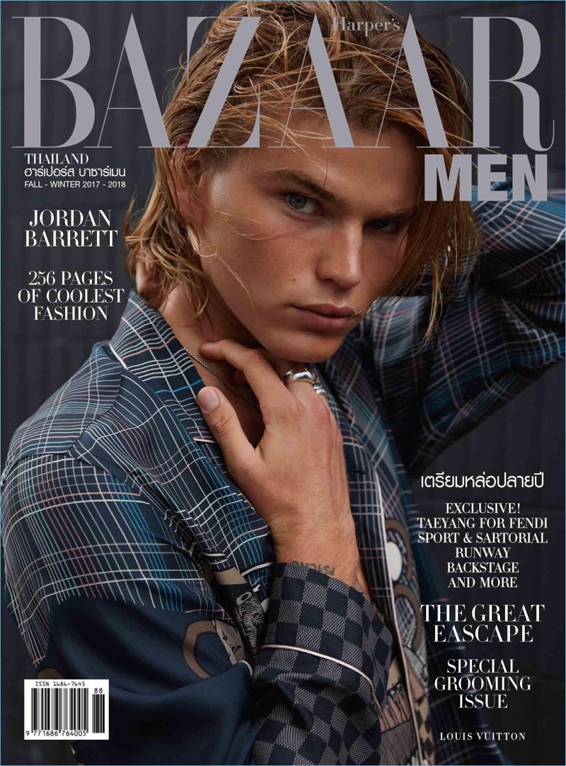 Jordan Barrett 2017 Harpers Bazaar Men Thailand Cover Photo Shoot 010