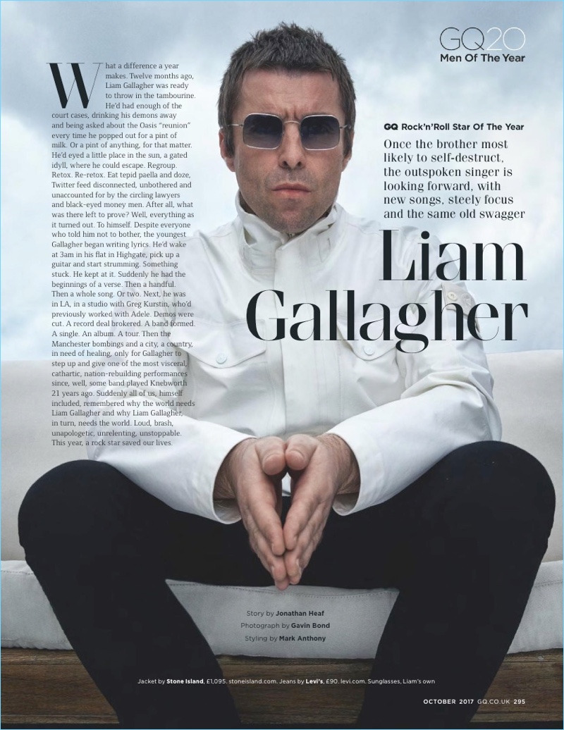 Liam Gallagher returns to the pages of British GQ for its Men of the Year issue.