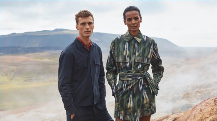 Models Clément Chabernaud and Liya Kebede come together for Mango's fall-winter 2017 Committed campaign.