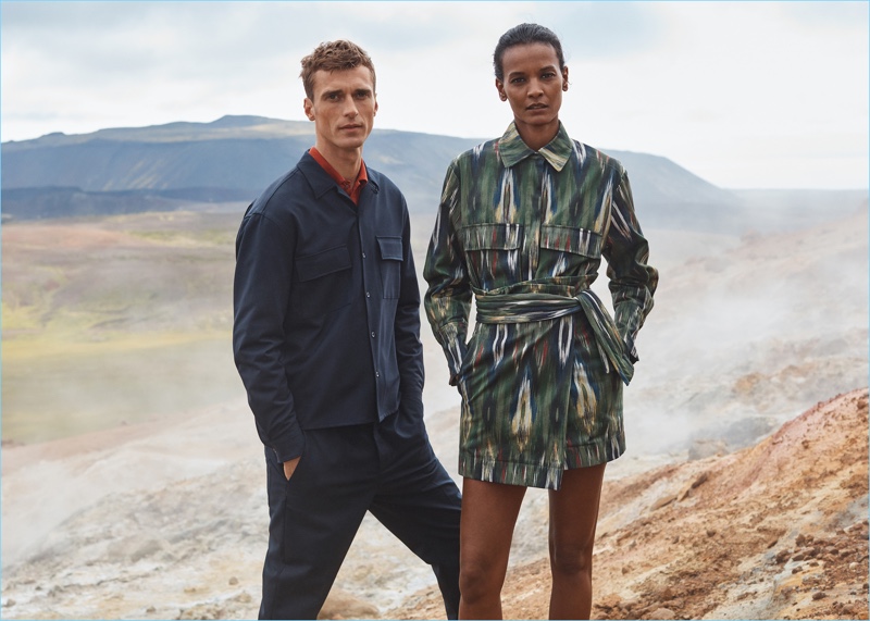 Models Clément Chabernaud and Liya Kebede come together for Mango's fall-winter 2017 Committed campaign.