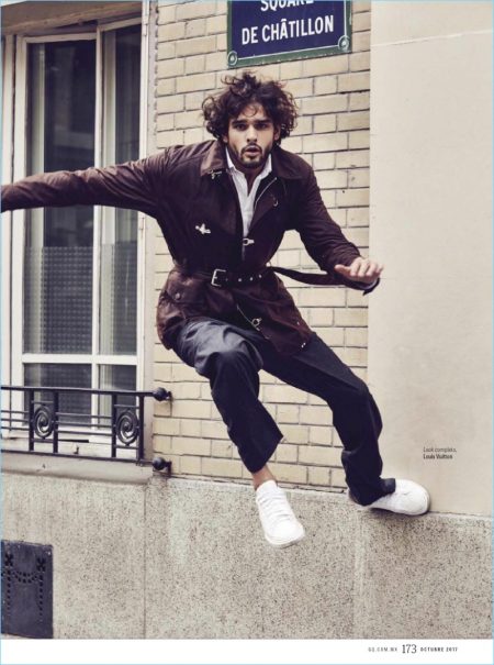 Marlon Teixeira Heads to Paris in Louis Vuitton for GQ México | The