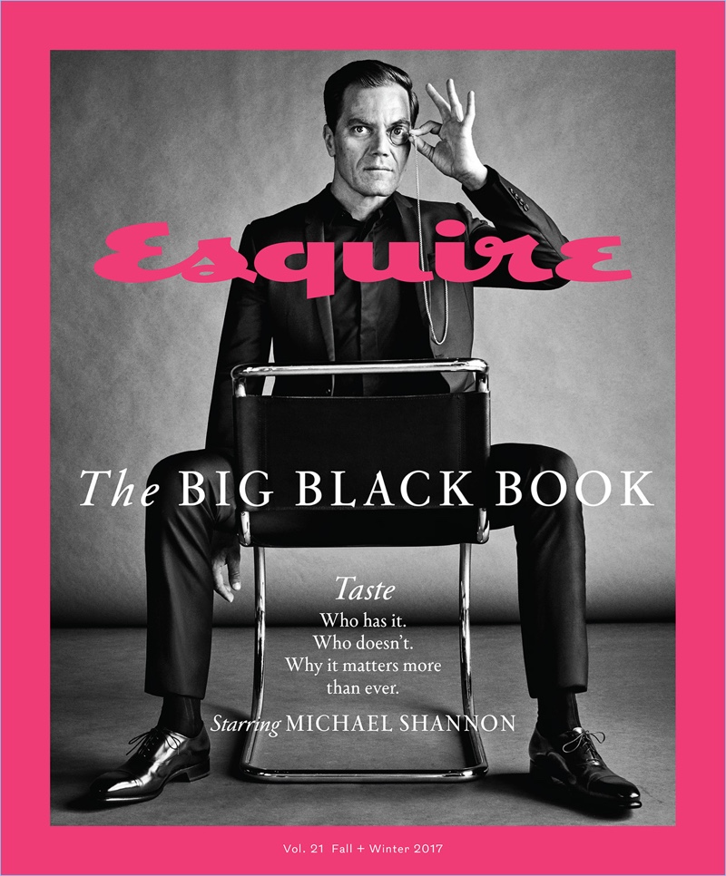 Michael Shannon covers The Big Black Book from Esquire.