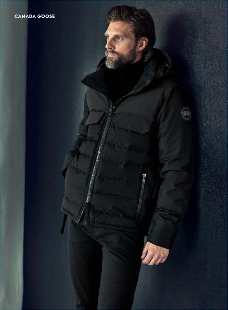 RJ Rogenski is ready for winter in fashions from Canada Goose.