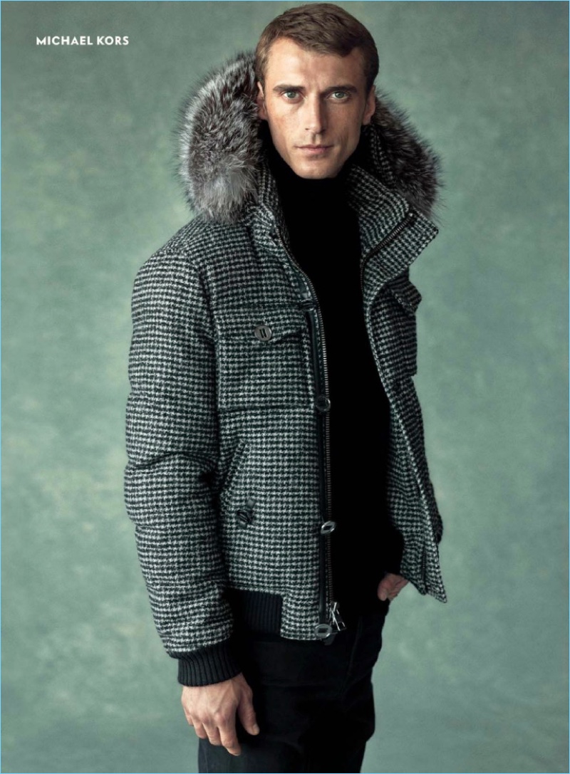 French model Clément Chabernaud dons a look by Michael Kors.