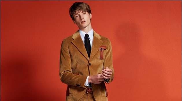 Bergdorf Goodman Champions Prada's Cord Play Prada Fall/Winter 2017 Corduroy Menswear