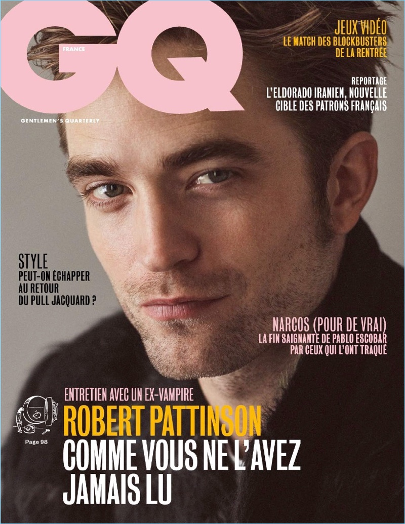 Robert Pattinson covers the October 2017 issue of GQ France.
