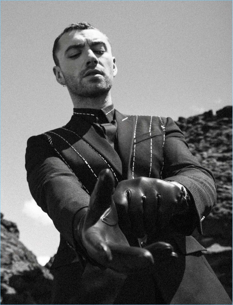 Singer Sam Smith wears Dior Homme for L'Uomo Vogue.