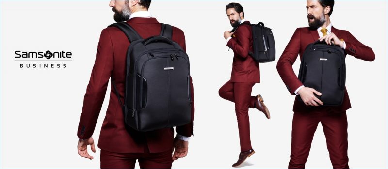 Jack Guinness appears in Samsonite's campaign for its business range.