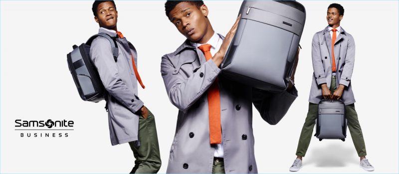 O'Shea Robertson charms in Samsonite's new advertising campaign.
