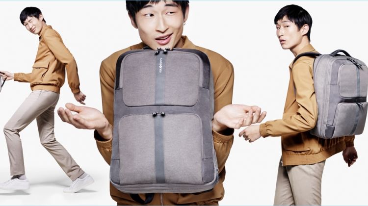 Sang Woo Kim stars in a campaign for Samsonite's business range.