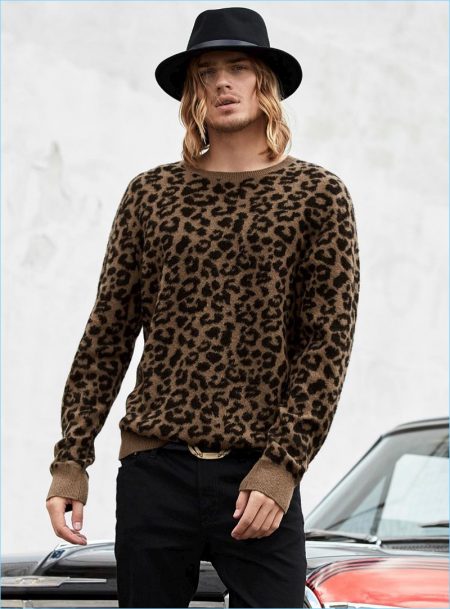 Ton Heukels Leopard Mens Sweater Simons