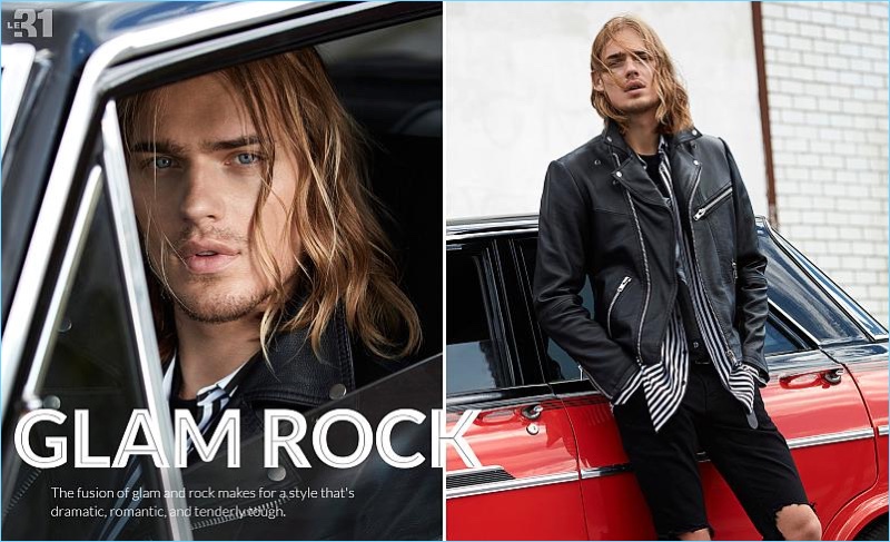 Glam Rock: Ton Heukels models cool styles from Simons' LE 31 label.