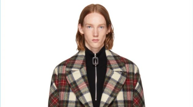 Discover Stella McCartney's Check Fall Fantasy Stella McCartney Red Tartan Coat