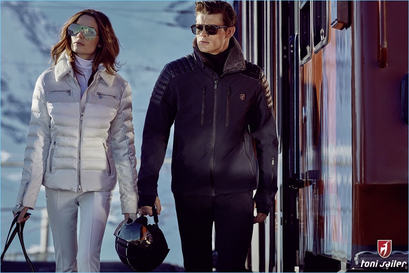 Models Abi Fox and Eugen Bauder star in Toni Sailer's fall-winter 2017 campaign.
