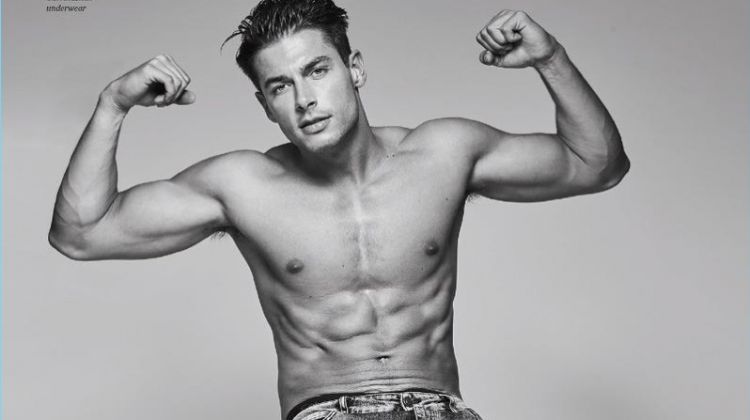 Andrea Denver Flexes for Men’s Health Serbia