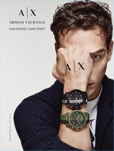 Alexandre Cunha Stars in Armani Exchange Fall '17 Watch Campaign