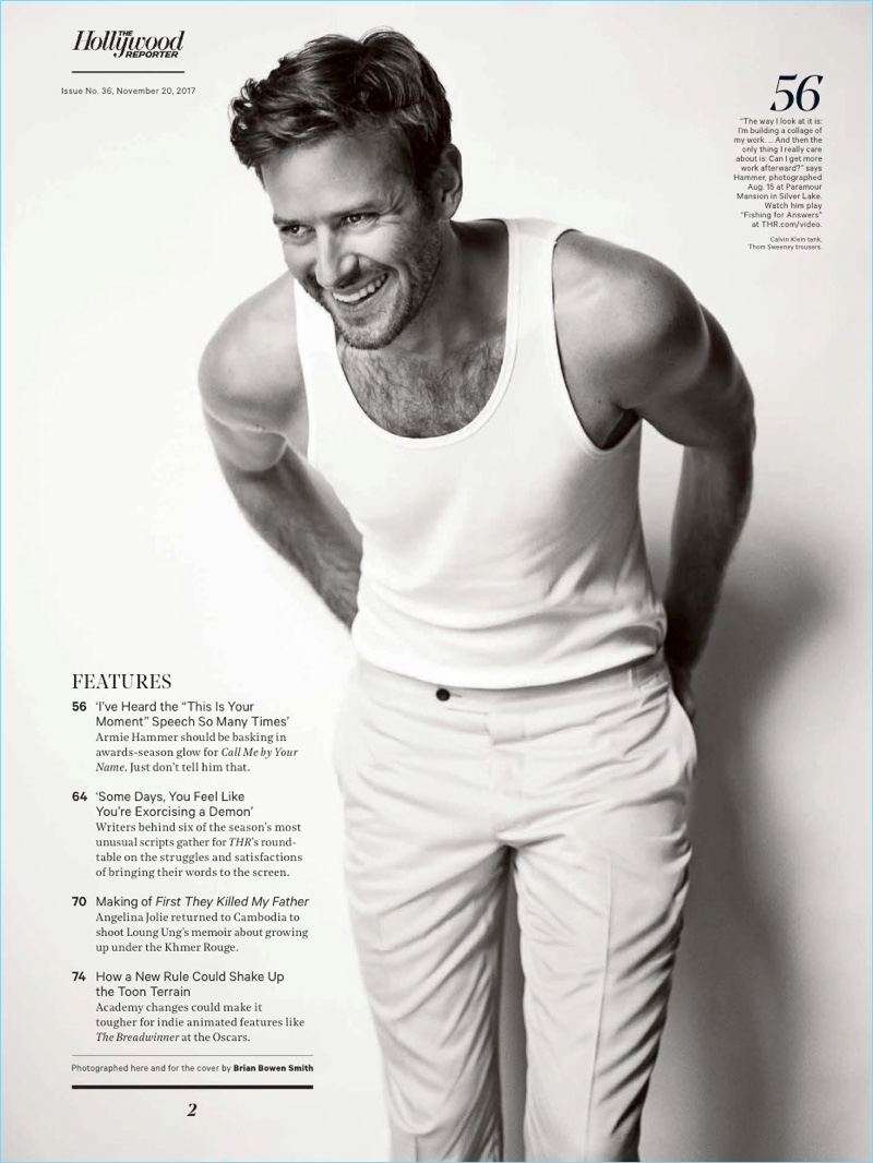The Hollywood Reporter spotlights Armie Hammer for its most recent cover story.