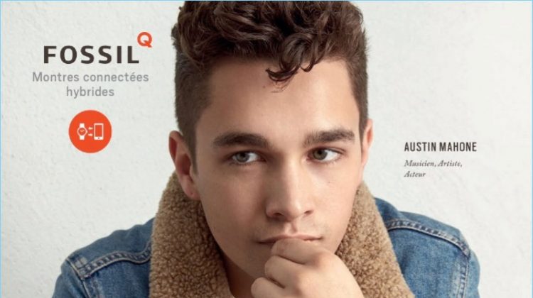 Austin Mahone 2017 Fossil Advertising Campaign Denim Jacket