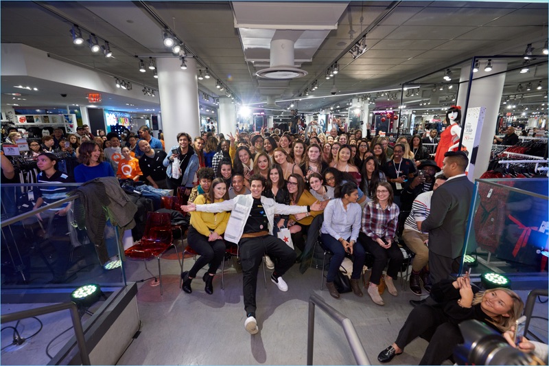 Fans come out to support Austin Mahone and Fossil at Macy's Herald Square.