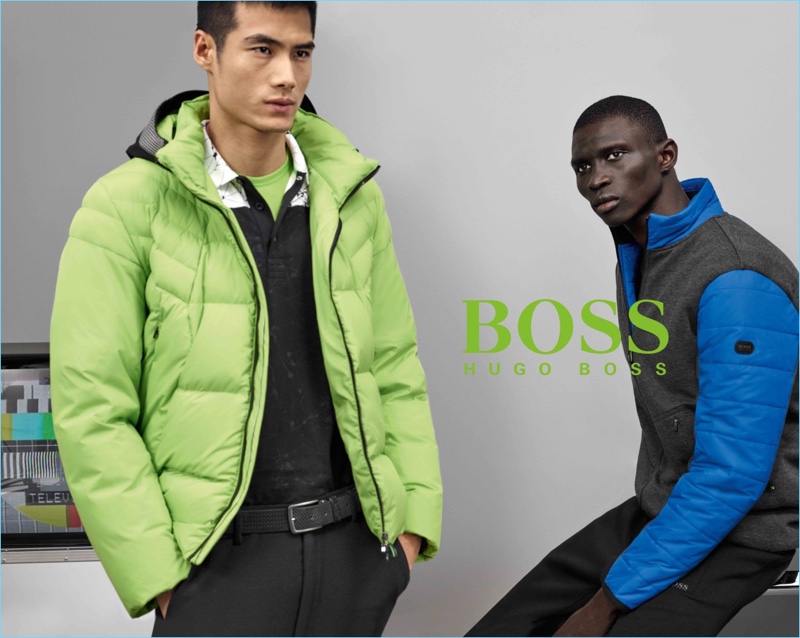 Hao Yun Xiang and Fernando Cabral stars in BOSS Green's fall-winter 2017 campaign.