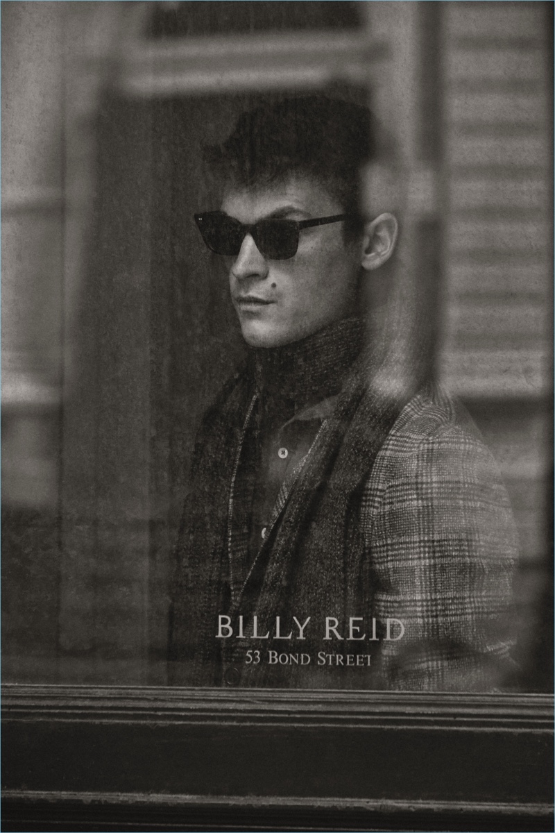 Billy Reid enlists Miles Garber as the star of its fall-winter 2017 eyewear campaign.