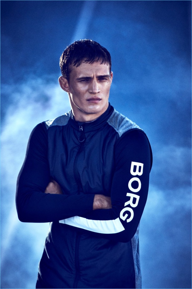 Leading model Julian Schneyder appears in Björn Borg's fall-winter 2017 campaign.