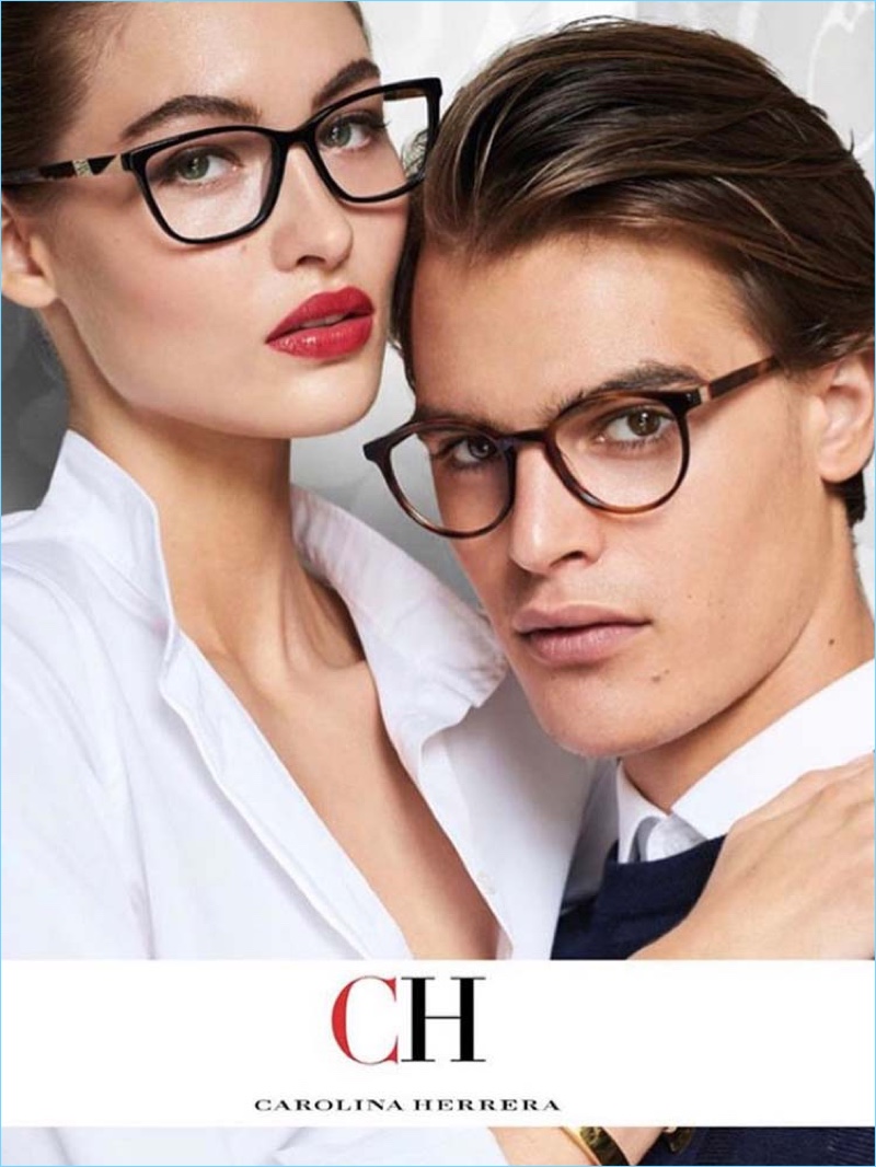 Grace Elizabeth and Parker van Noord star in CH Carolina Herrera's fall-winter 2017 eyewear campaign.