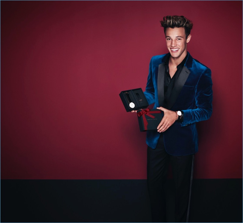 Cameron Dallas stars in Daniel Wellington's holiday 2017 campaign.