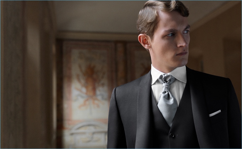 Canali taps model Rutger Schoone to sport its latest formalwear.