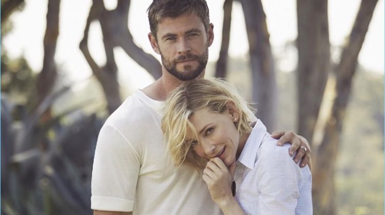 Actors Chris Hemsworth and Cate Blanchett reunite for Vogue Australia.