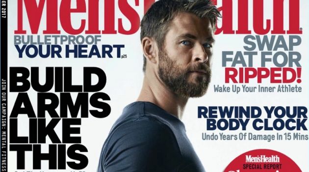 Chris Hemsworth Covers Men's Health UK, Talks Thor Weight Chris Hemsworth Men's Health UK November 2017 Cover