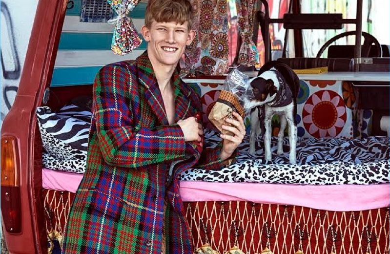 Connor Newall Rocks Plaid Fashions for GQ Portugal