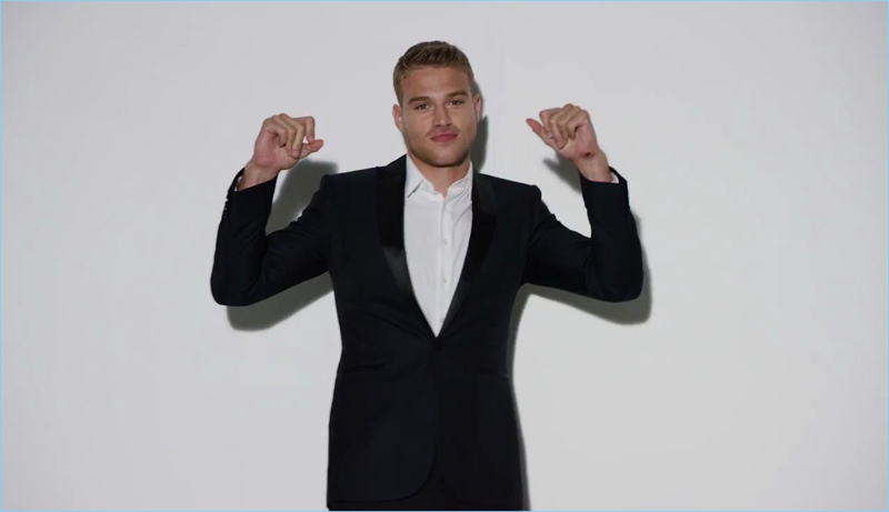 Matthew Noszka reunites with Express for the holiday season.