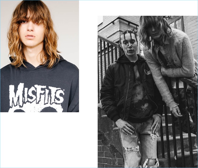 Swedish brand H&M delivers "Misfits" fashions for its grunge-inspired arrivals.