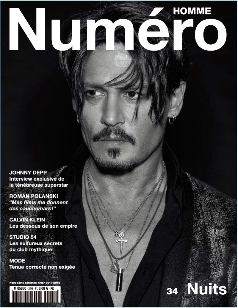 Johnny Depp Numéro Homme 2017 Cover