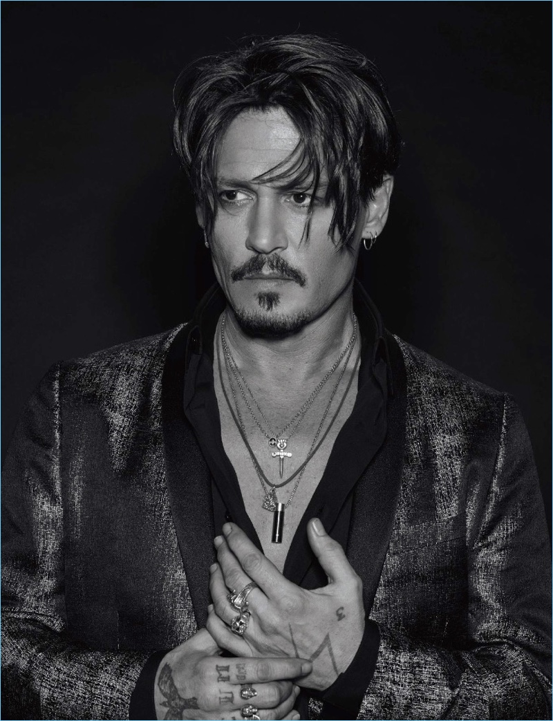 Numéro Homme profiles Johnny Depp for its fall 2017 issue.