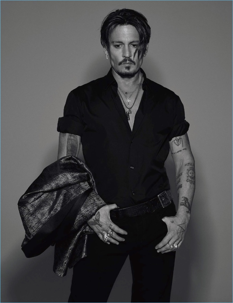 Jean-Baptiste Mondino photographs Johnny Depp for Numéro Homme.