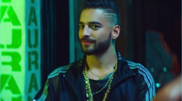 Maluma makes an appearance in the Hola music video for his song with Flo Rida.