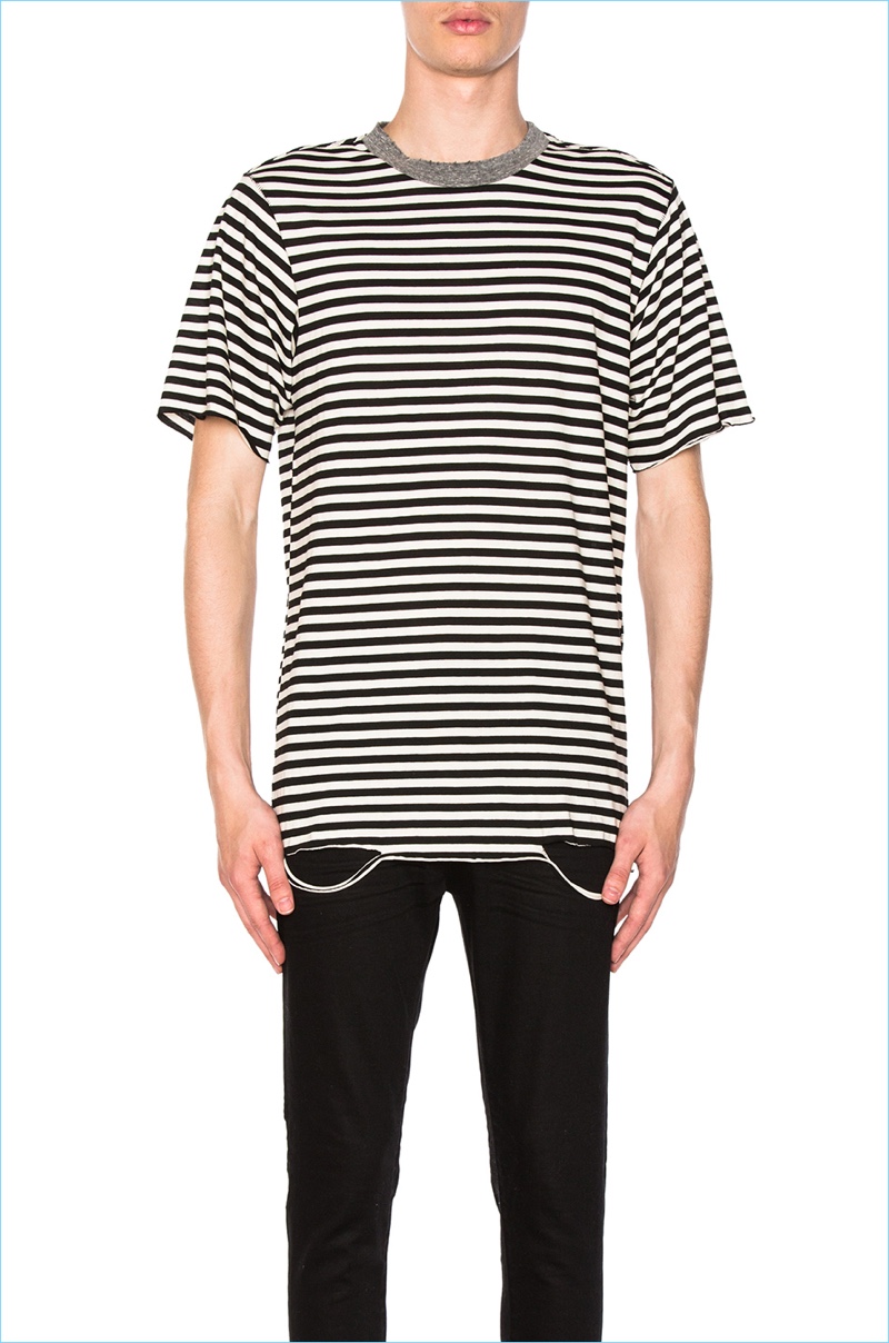 NSF Bryce Striped Black White T-Shirt