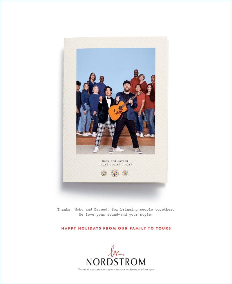 Nobu and Daveed bring Choir! Choir! Choir! to Nordstrom's holiday 2017 campaign.