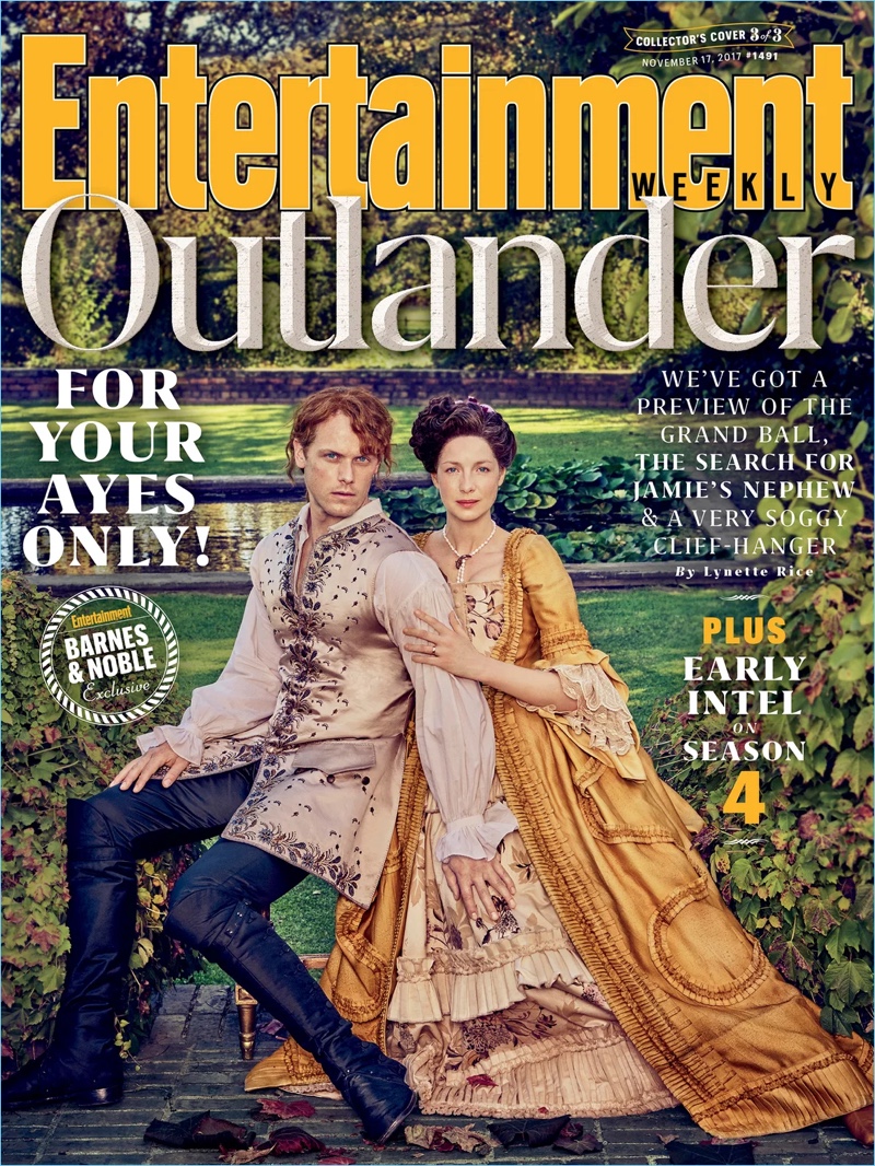 Entertainment Weekly taps Outlander stars Sam Heughan and Caitriona Balfe for its latest cover.